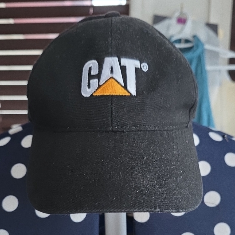 Caterpillar Black Cap with Yellow Logo